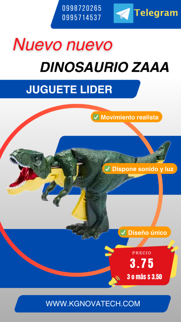 JUGUETE DINOSAURIO ZAZA - Imagen 3