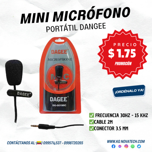 MICROFONO PORTATIL DAGEE DG-001