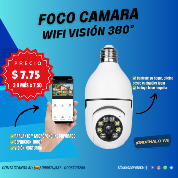 FOCO CAMARAPANORAMICA WIFI