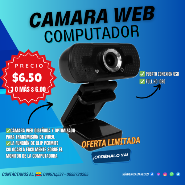 CAMARA WEB CAM FULL 1080P