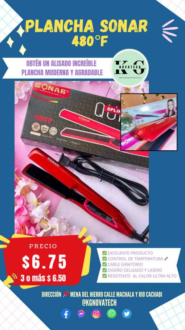 PLANCHA SONAR ROJA 1021