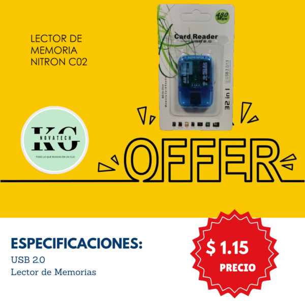 LECTOR DE MEMORIAS C02 NITRON