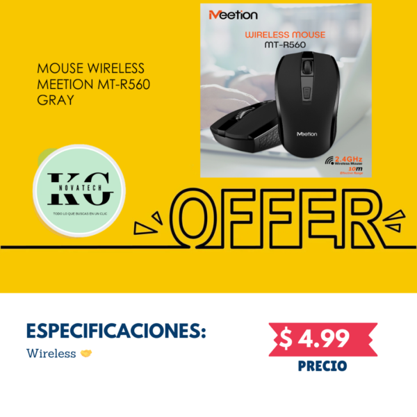 MOUSE WIRELESS MEETION MT-R560 GRAY