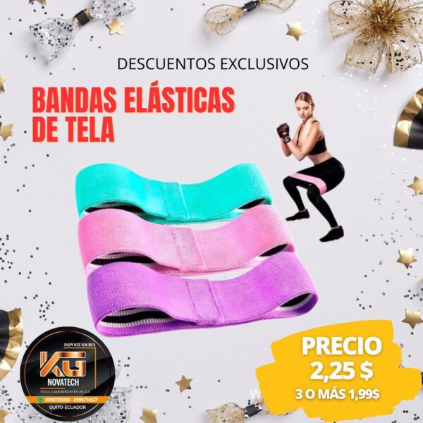 BANDAS ELÁSTICAS DE TELA X3 - Imagen 2
