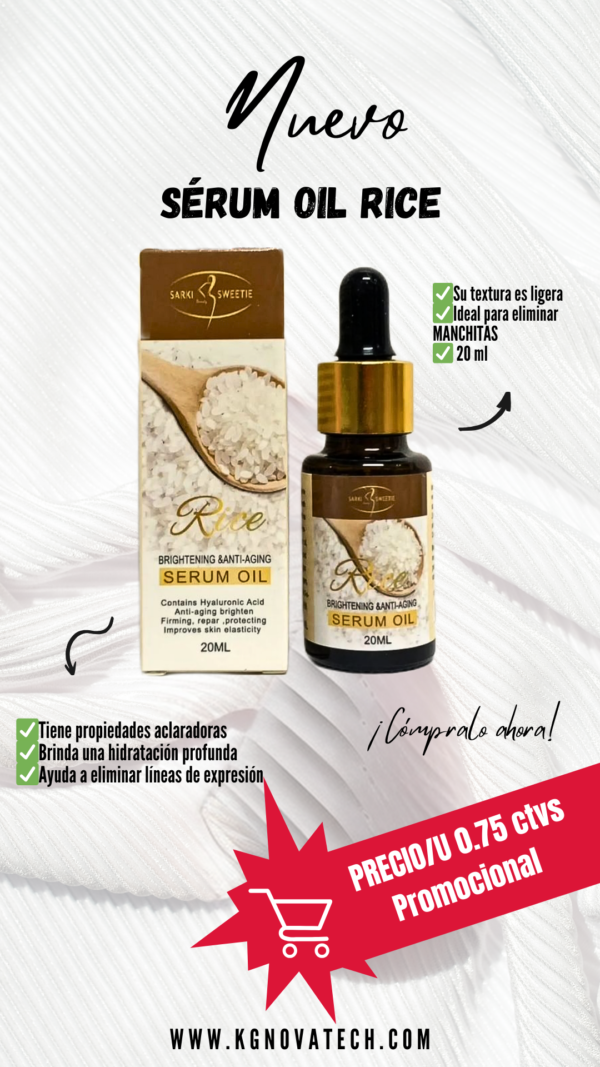 SERUM FACIAL OIL DE ARROZ