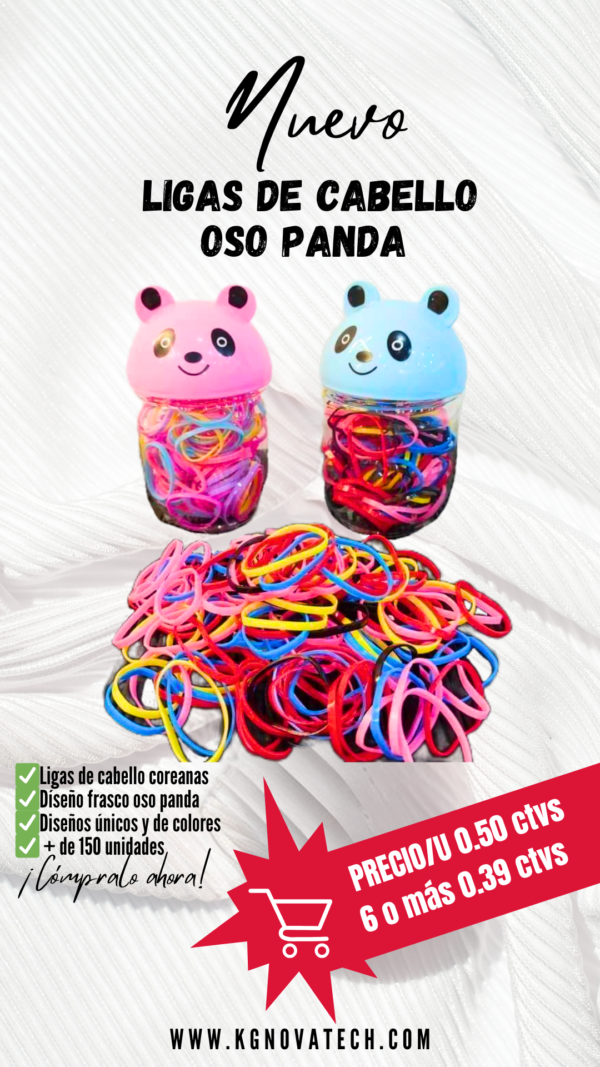 LIGAS DE CABELLO OSITO PANDA