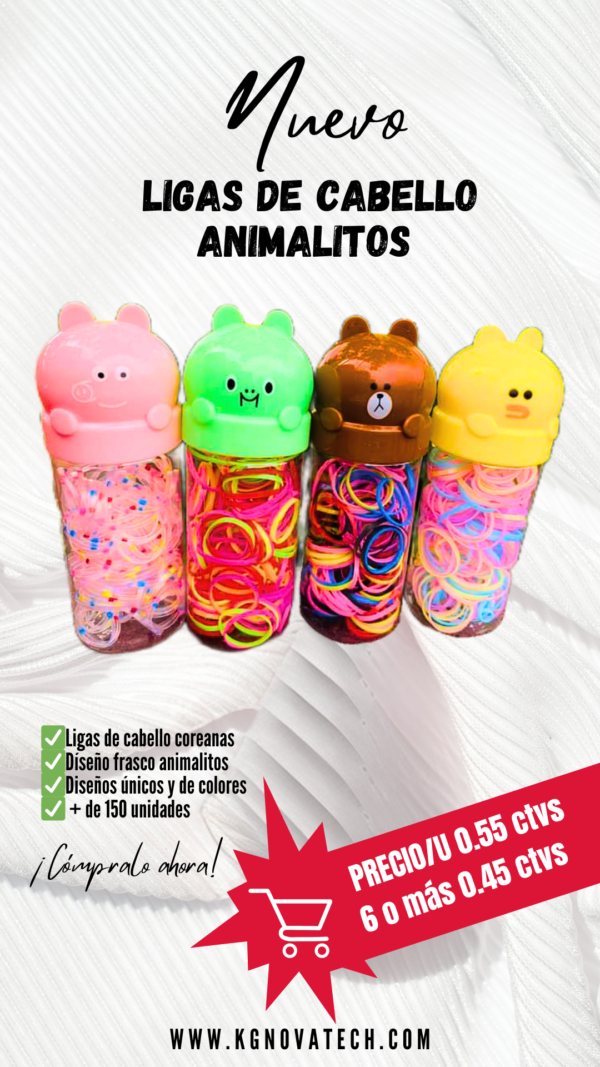 LIGAS DE CABELLO ANIMALITOS