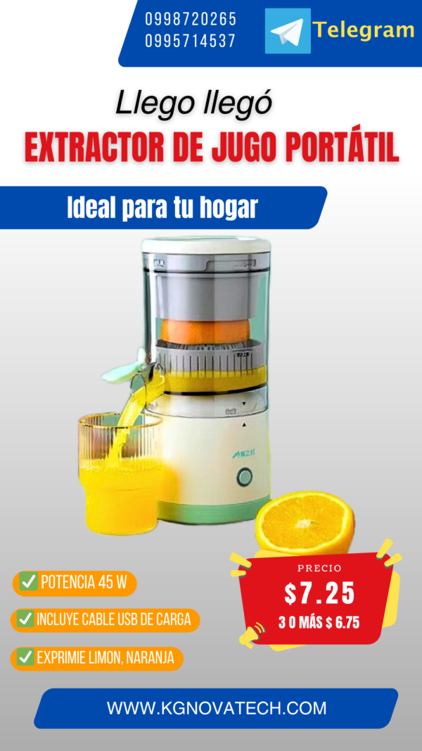 EXTRACTOR DE JUGO PORTÁTIL - Imagen 2