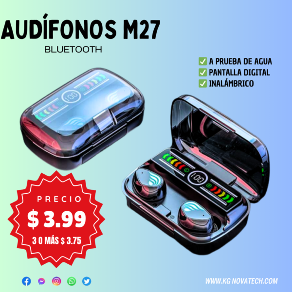 AUDIFONO BLUETOOTH M27