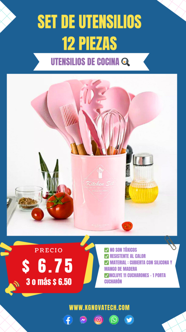 SET UTENSILIOS 12 PCS PARA COCINA