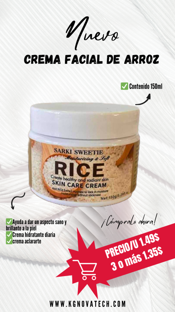 CREMA FACIAL DE ARROZ - Imagen 2