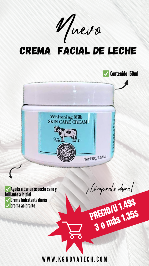 CREMA FACIAL DE LECHE - Imagen 2