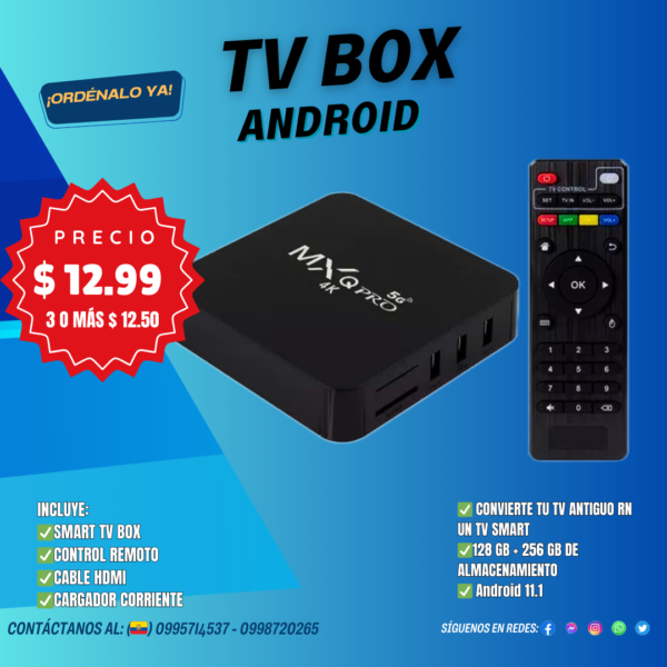 TV BOX MQX 4K-5G SUPER TECNOLOGÍA