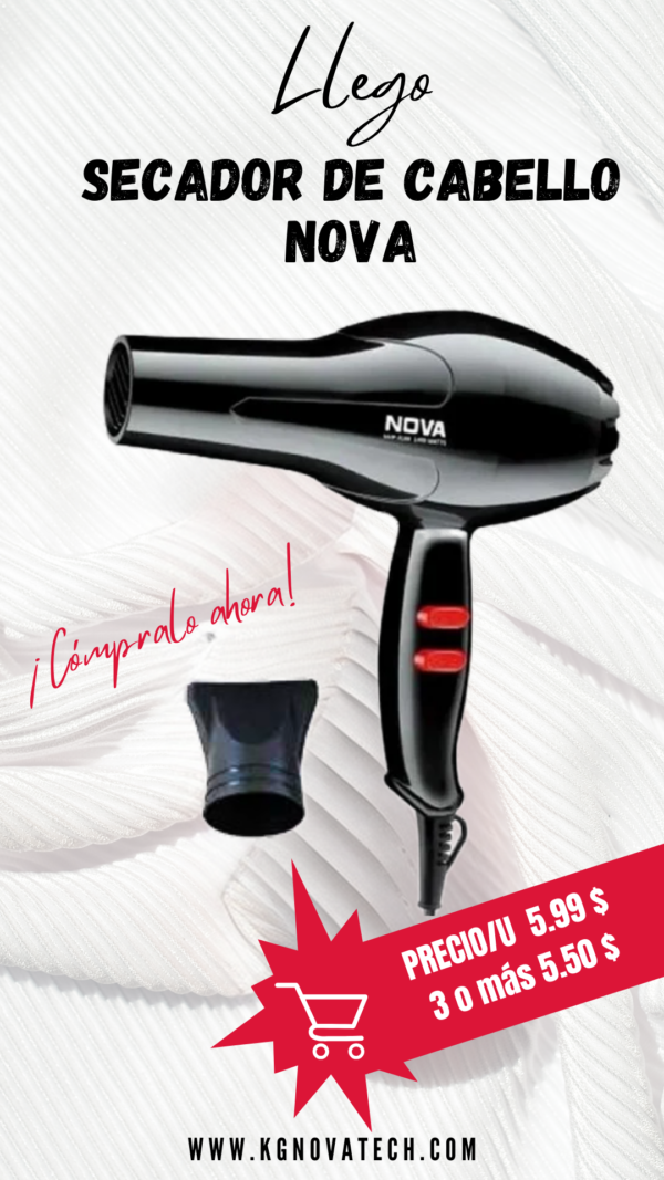 SECADOR DE CABELLO SONAR 6000W🧖 - Imagen 2