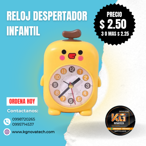 RELOJ DESPERTADOR INFANTIL - Imagen 2