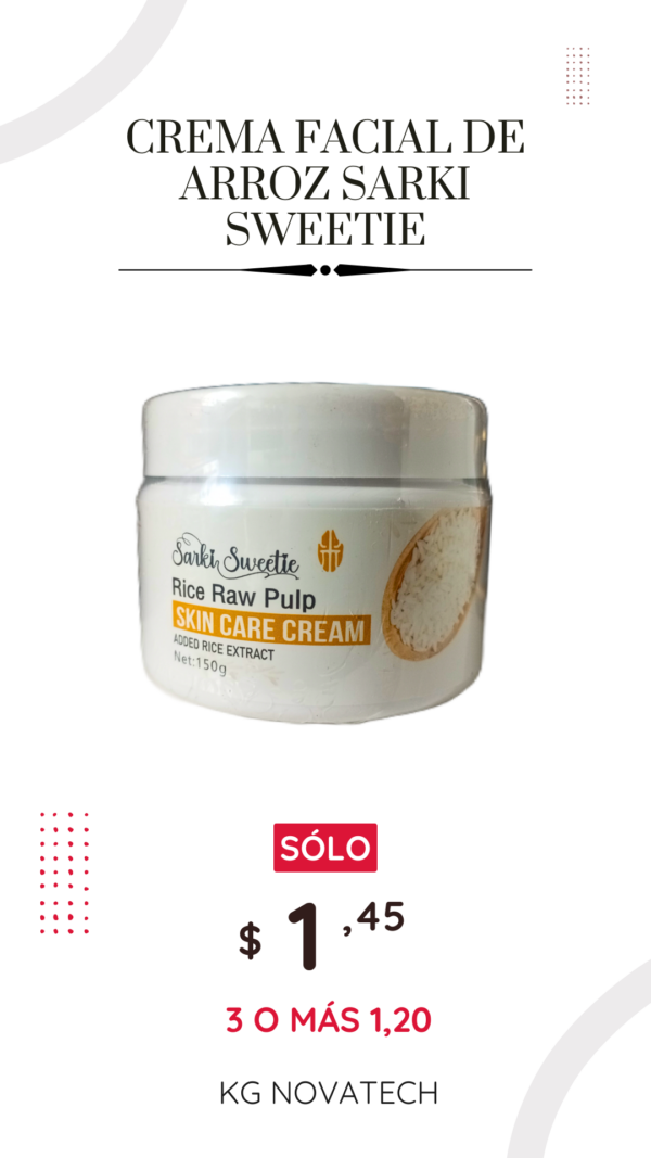 CREMA FACIAL DE ARROZ SARKI SWEETIE - Imagen 2