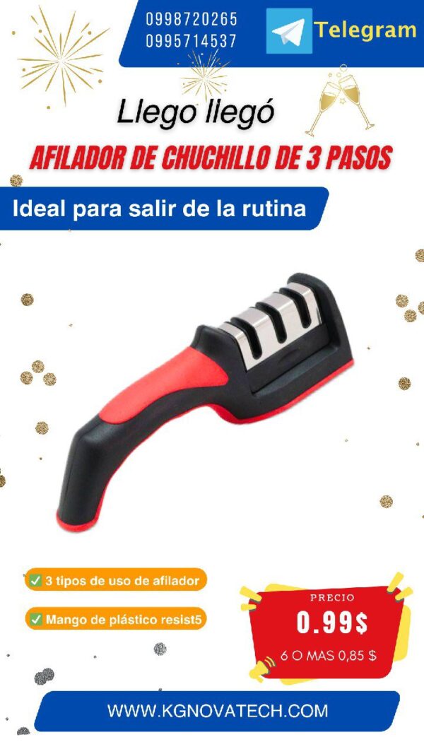 AFILADOR DE CUCHILLO DE 3 PASOS - Imagen 2