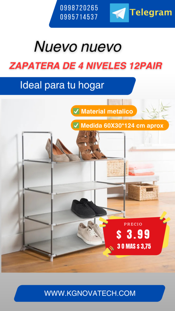 ZAPATERA DE 4 NIVELES 12PAIR - Imagen 2